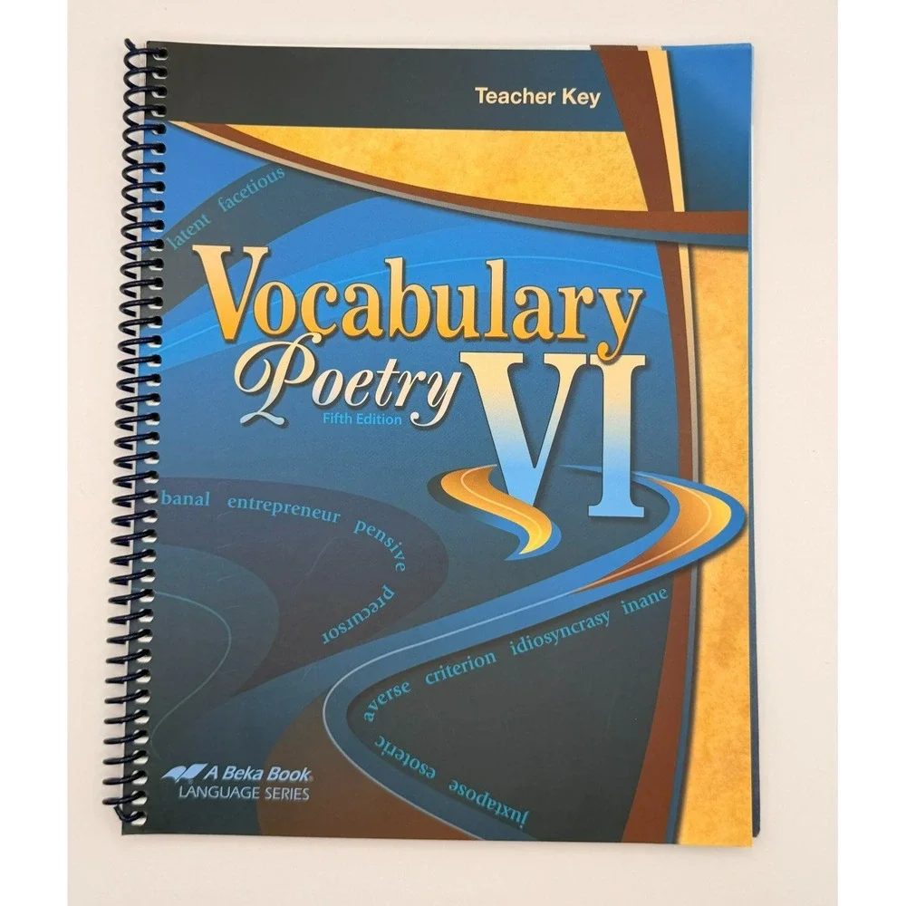 Abeka Grade 12 Grammar Composition Vocabulary Poetry VI Teacher Keys Set